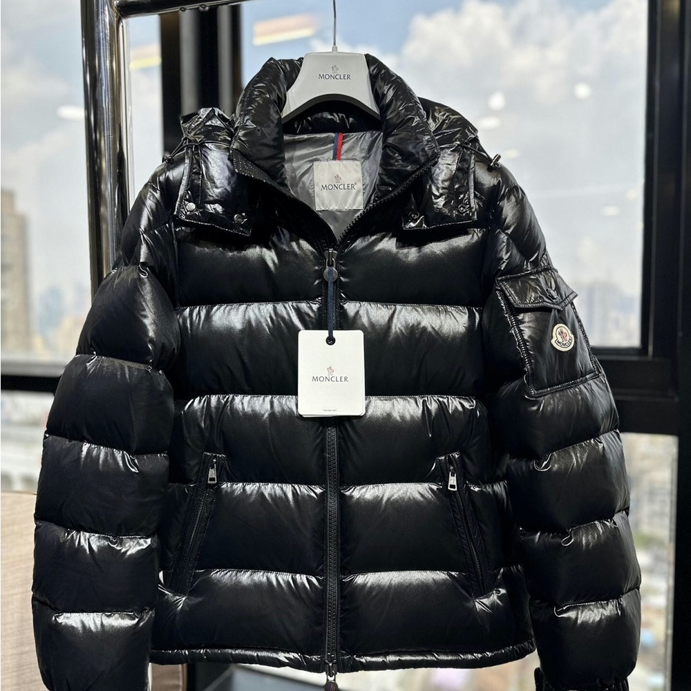 Moncler Shiny Black Down Jacket